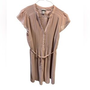 H&M Pleated Chiffon Mini/Midi Dress